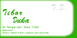 tibor duka business card